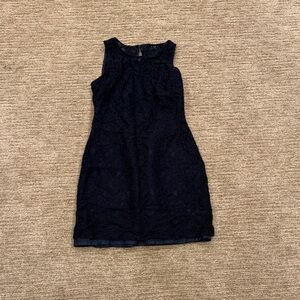 J. Crew Navy Blue Lace Dress